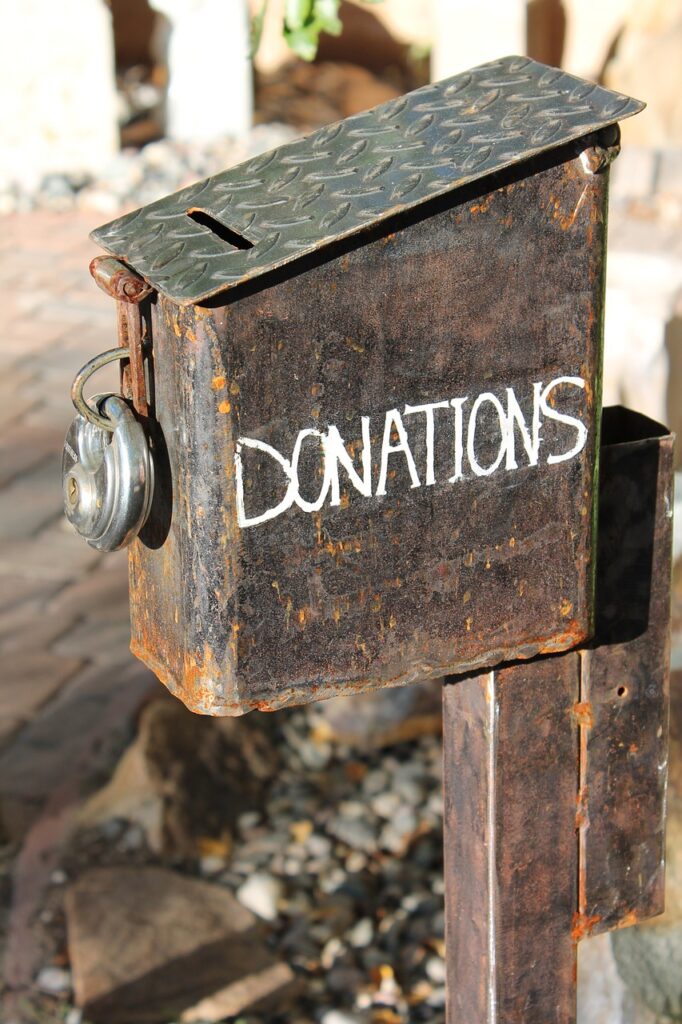 donations, donation box, charity